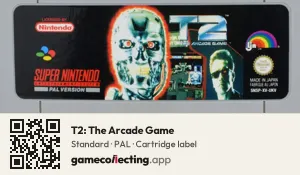 T2: The Arcade Game Super Nintendo Entertainment System, PAL cartridge label