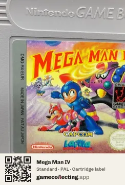 Mega Man IV Game Boy, PAL cartridge label