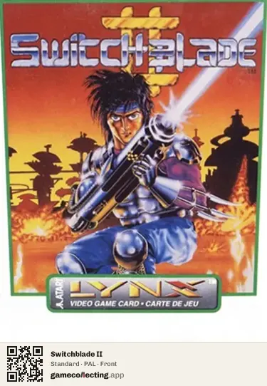 Switchblade II Atari Lynx, PAL box front