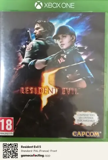 Resident Evil 5 Xbox One, France box front
