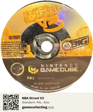 NBA Street V3 Nintendo GameCube, PAL disc
