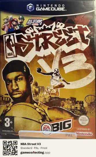 NBA Street V3 Nintendo GameCube, PAL box front