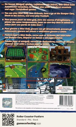 Roller Coaster Funfare PlayStation 2, PAL box back