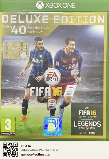 FIFA 16 Xbox One, Italy box front