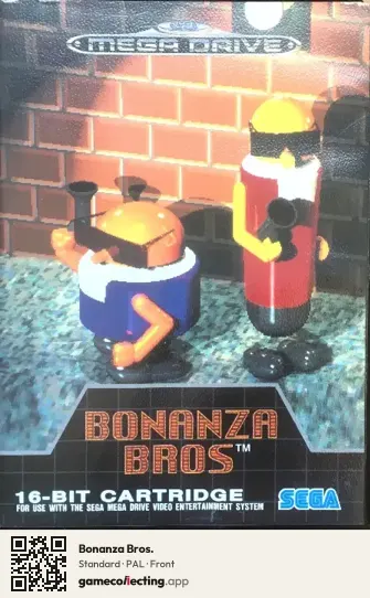Bonanza Bros. Sega Mega Drive / Genesis, PAL box front