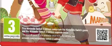 Story of Seasons: Grand Bazaar, the PEGI square on its front