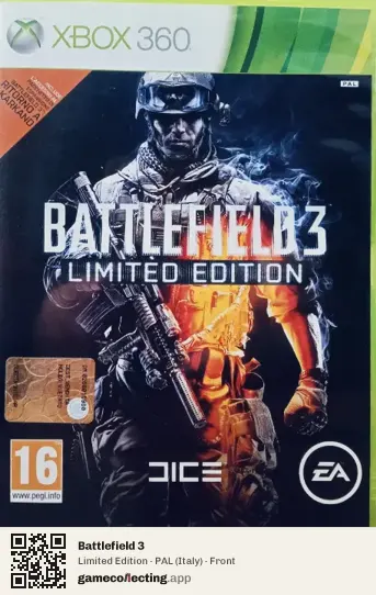 Battlefield 3 Xbox 360, Italy box front