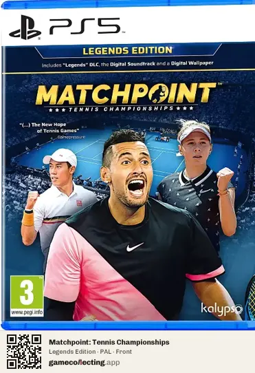 Matchpoint: Tennis Championships PlayStation 5, PAL box front