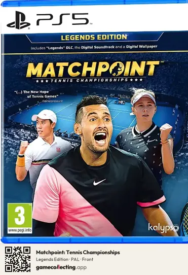 Matchpoint: Tennis Championships PlayStation 5, PAL box front