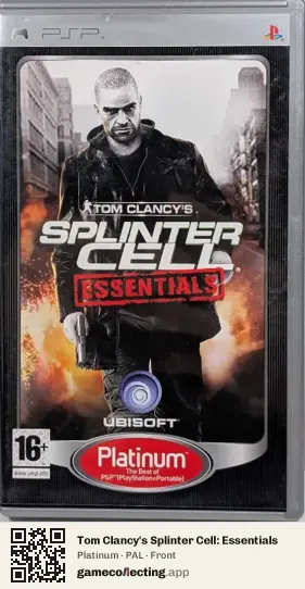 Tom Clancy's Splinter Cell: Essentials PlayStation Portable, PAL box front