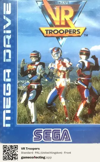 VR Troopers Sega Mega Drive / Genesis, United Kingdom box front
