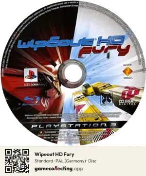 Wipeout HD Fury PlayStation 3, PAL disc