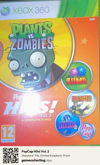 PopCap Hits! Vol. 2 Xbox 360, United Kingdom box front
