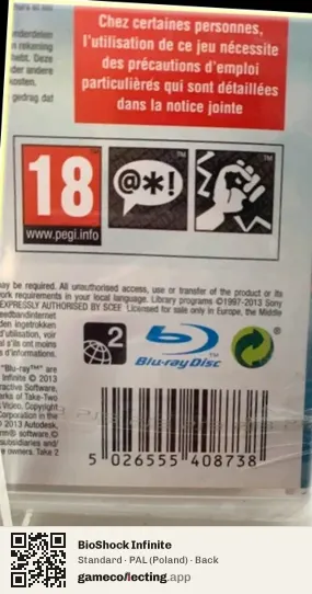 BioShock Infinite PlayStation 3, Poland box back