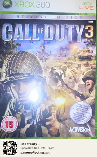 Call of Duty 3 Xbox 360, PAL box front