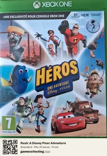 Rush: A Disney Pixar Adventure Xbox One, France box front