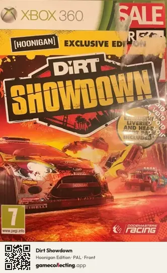 Dirt Showdown Xbox 360, PAL box front