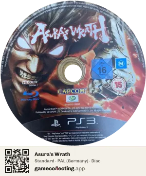 Asura's Wrath PlayStation 3, PAL disc