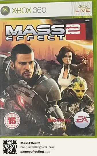 Mass Effect 2 Xbox 360, United Kingdom box front