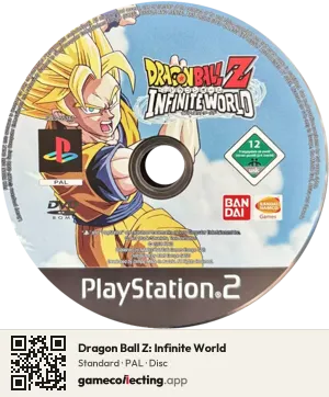 Dragon Ball Z: Infinite World PlayStation 2, PAL disc