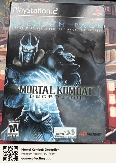 Mortal Kombat: Deception PlayStation 2, NTSC box front