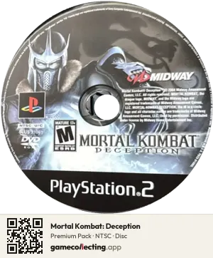 Mortal Kombat: Deception PlayStation 2, NTSC disc
