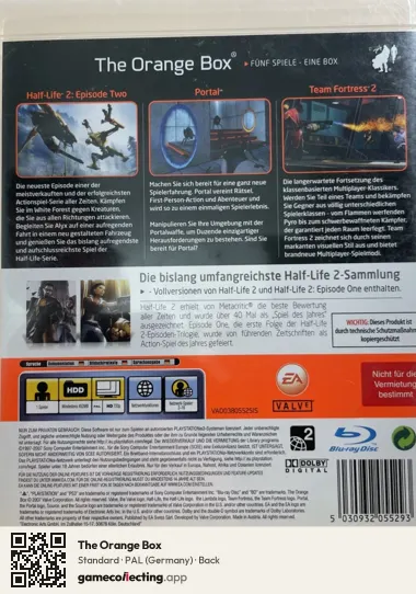 The Orange Box PlayStation 3, Germany box back