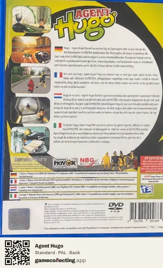 Agent Hugo PlayStation 2, PAL box back