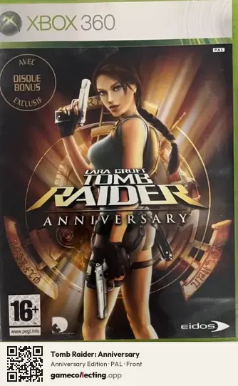 Tomb Raider: Anniversary Xbox 360, PAL box front