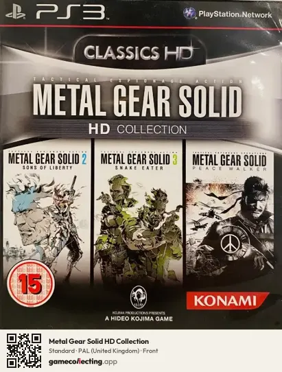 Metal Gear Solid HD Collection PlayStation 3, United Kingdom box front