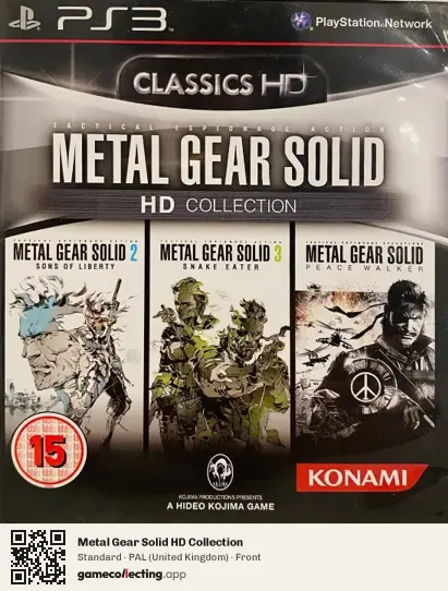 Metal Gear Solid HD Collection PlayStation 3, United Kingdom box front