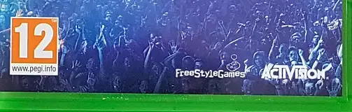 Guitar Hero Live, the PEGI square on its front