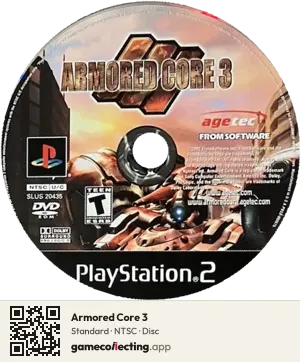 Armored Core 3 PlayStation 2, NTSC disc