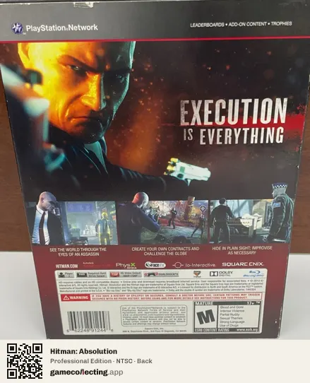 Hitman: Absolution PlayStation 3, NTSC box back