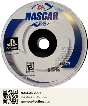 NASCAR 2001 PlayStation, NTSC disc