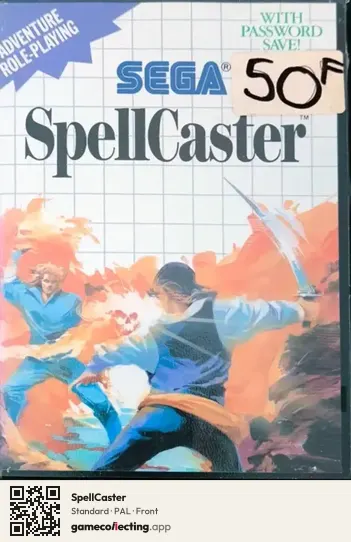 SpellCaster Sega Master System, PAL box front