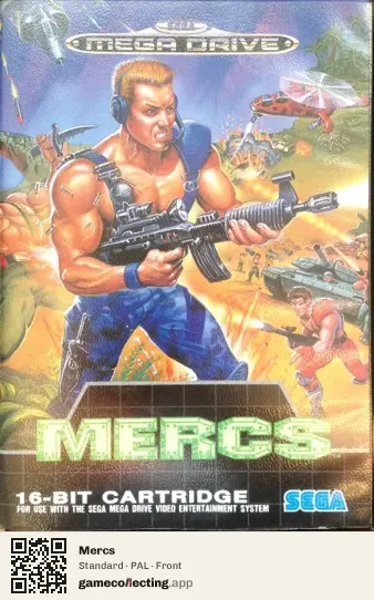 Mercs Sega Mega Drive / Genesis, PAL box front