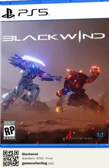 Blackwind PlayStation 5, NTSC box front