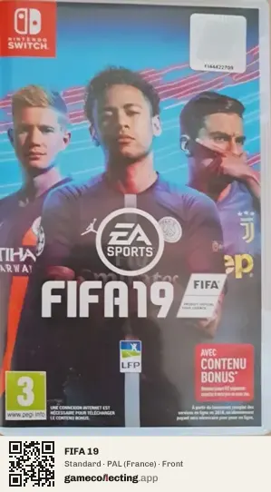 FIFA 19 Nintendo Switch, France box front