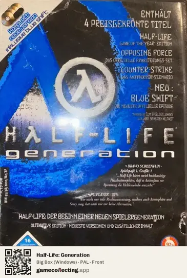Half-Life: Generation Computer, PAL box front