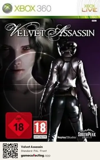 Velvet Assassin Xbox 360, PAL box front