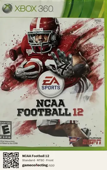 NCAA Football 12 Xbox 360, NTSC box front