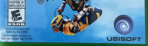 Trials Fusion, the ESRB box on its front