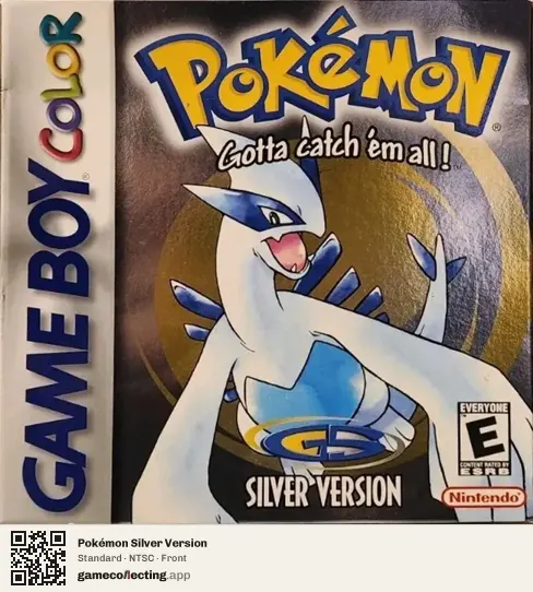 Pokémon Silver Version Game Boy Color, NTSC box front