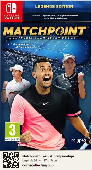 Matchpoint: Tennis Championships Nintendo Switch, PAL box front