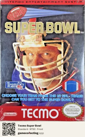Tecmo Super Bowl Nintendo Entertainment System, NTSC box front