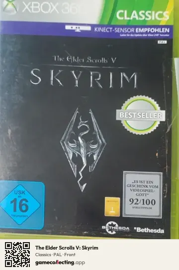 The Elder Scrolls V: Skyrim Xbox 360, PAL box front