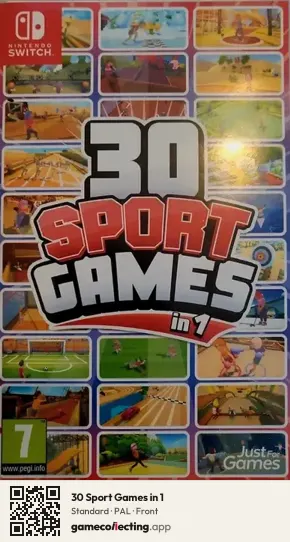 30 Sport Games in 1 Nintendo Switch, PAL box front