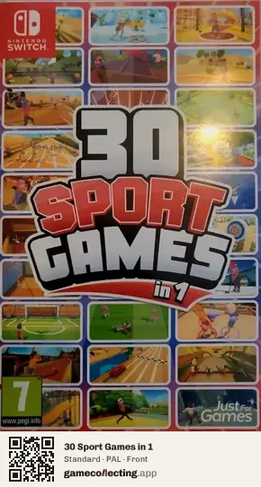 30 Sport Games in 1 Nintendo Switch, PAL box front