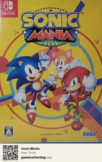 Sonic Mania Nintendo Switch, Asia box front